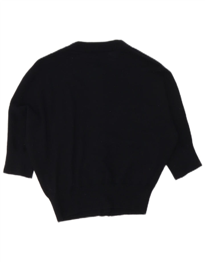 Maglione cardigan con maniche a 3/4 da donna Max & Co. UK 14 Lana nera media