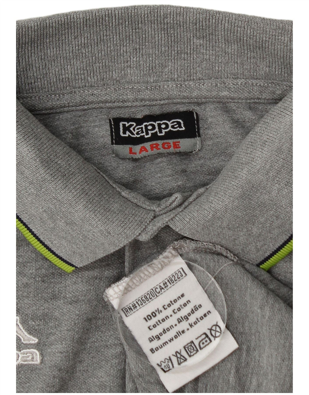 Polo Kappa Uomo Large in Cotone Grigio