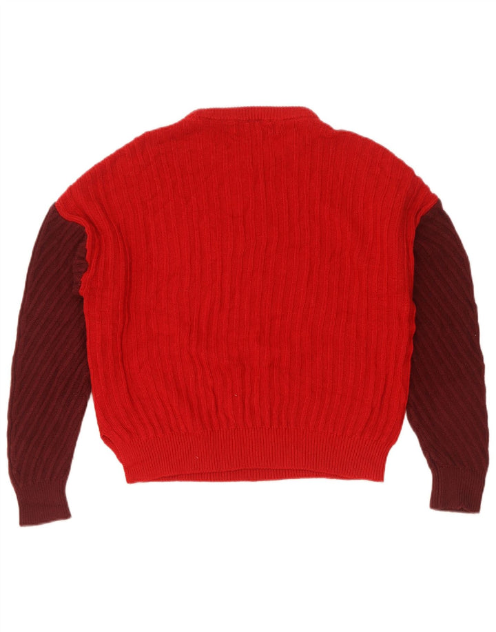 Maglione maglione con scollo a barca da donna Marks & Spencer UK 14 rosso medio