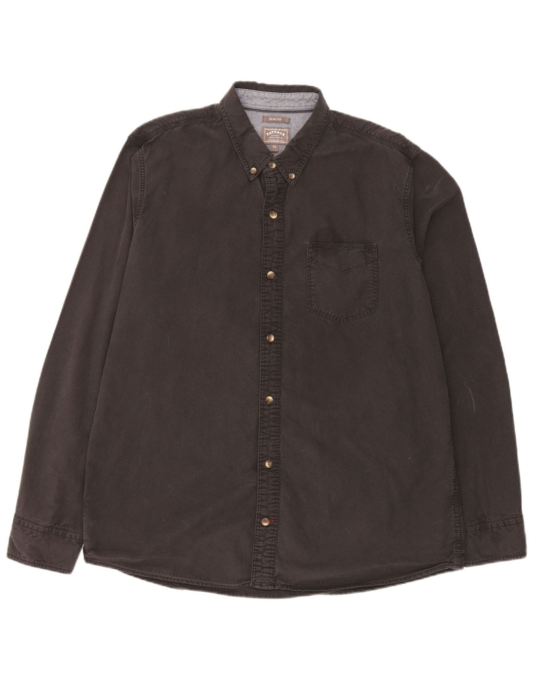 Camicia slim fit da uomo Fat Face XL in cotone nero