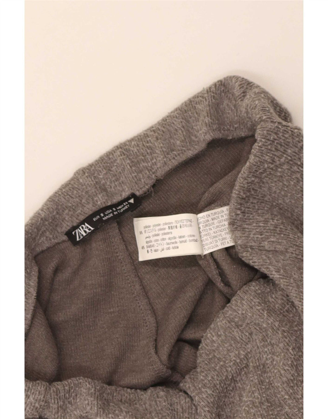 Pantaloni da tuta da donna Zara UK 8 Small Poliestere grigio