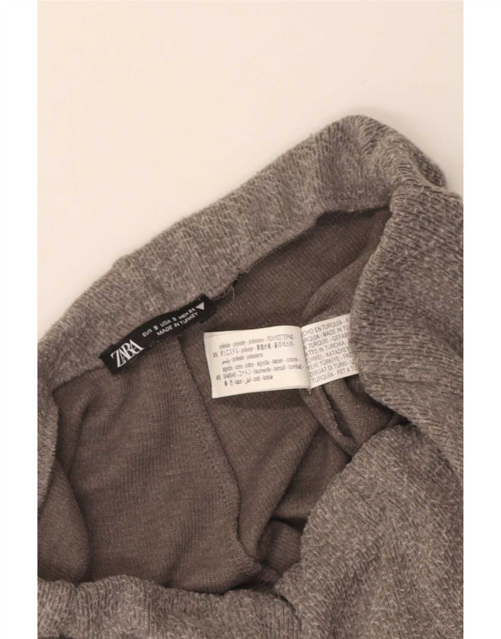 Pantaloni da tuta da donna Zara UK 8 Small Poliestere grigio