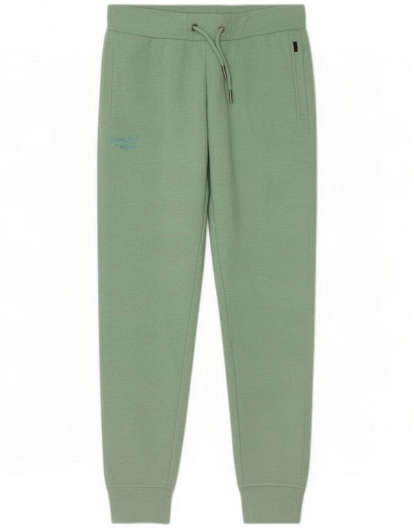 Superdry Womens Tracksuit Trousers Joggers UK 14 Large Green Cotton
