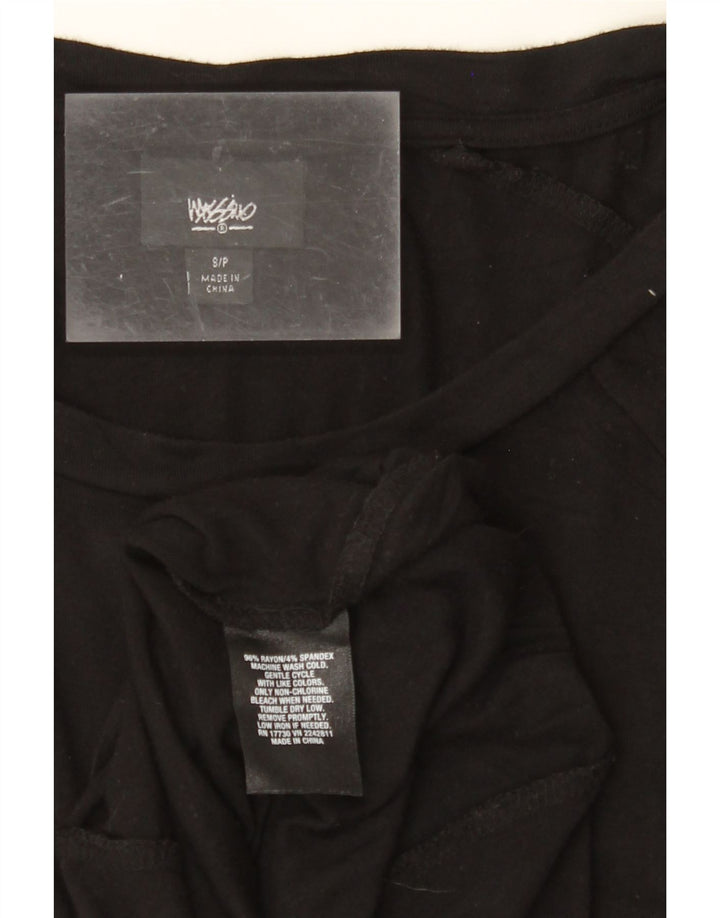 MOSSIMO Abito lungo da donna con maniche a 3/4 UK 10 Small Rayon nero