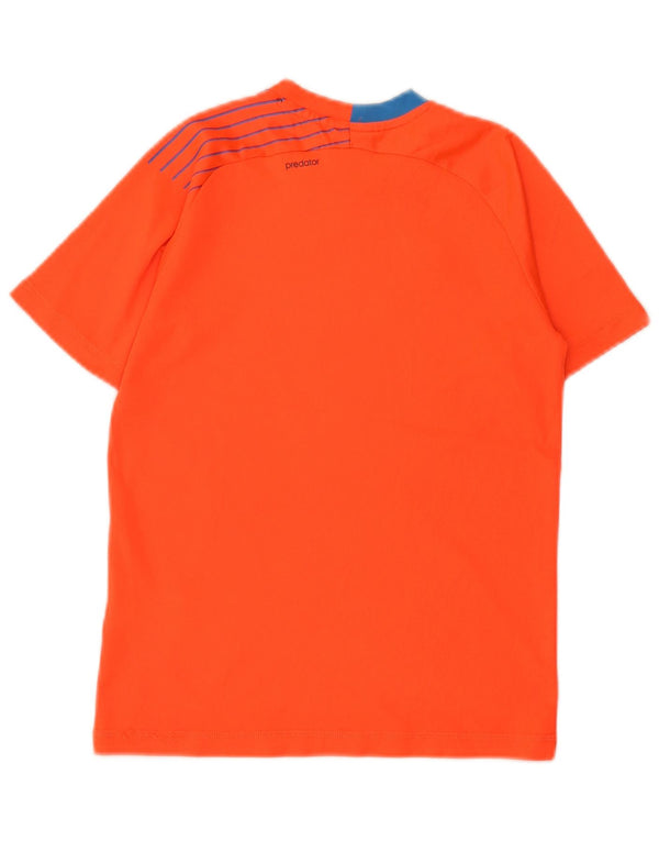 Maglietta Adidas Predator da ragazzo, 11-12 anni, in poliestere color block arancione