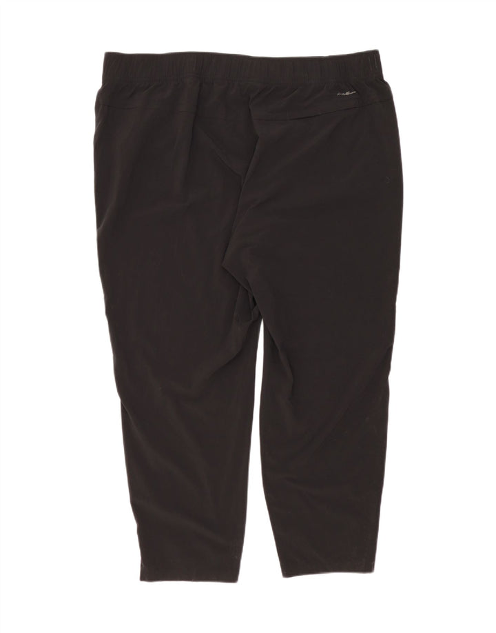 EDDIE BAUER Womens Tracksuit Trousers UK 20 2XL  Black Polyester Vintage Eddie Bauer and Second-Hand Eddie Bauer from Messina Hembry 