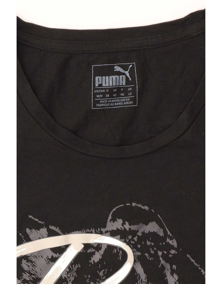 T-shirt grafica da donna Puma UK 12 media nera