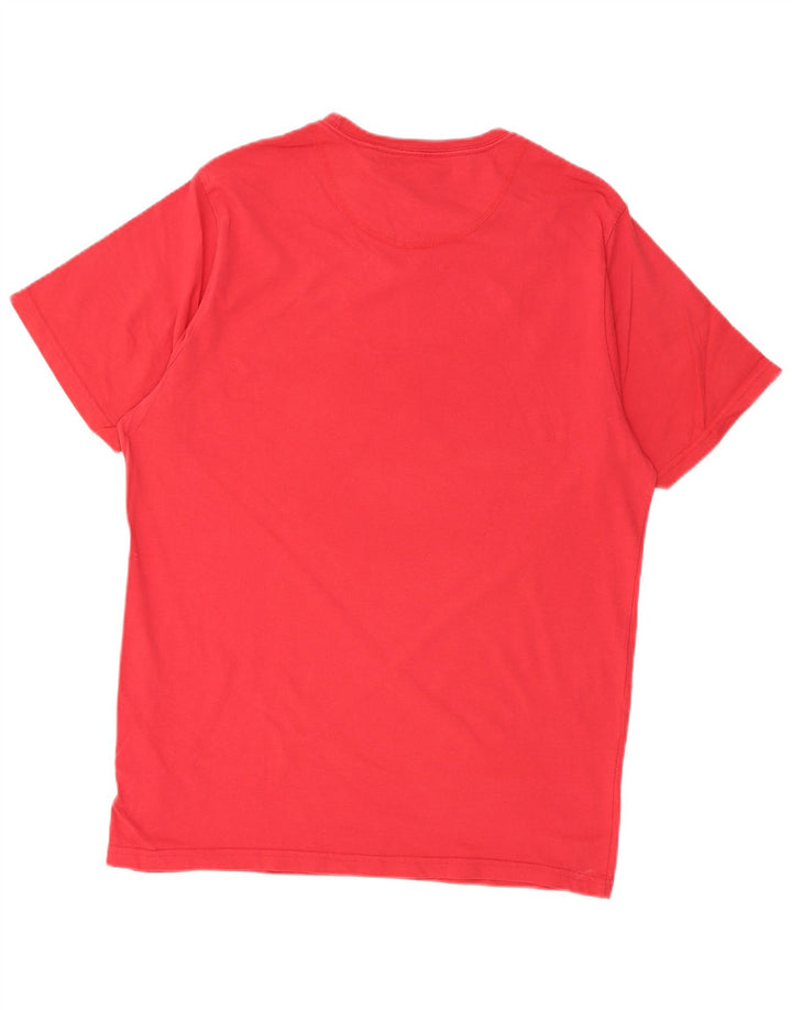 ELLESSE Mens Graphic T-Shirt Top Large Red Cotton