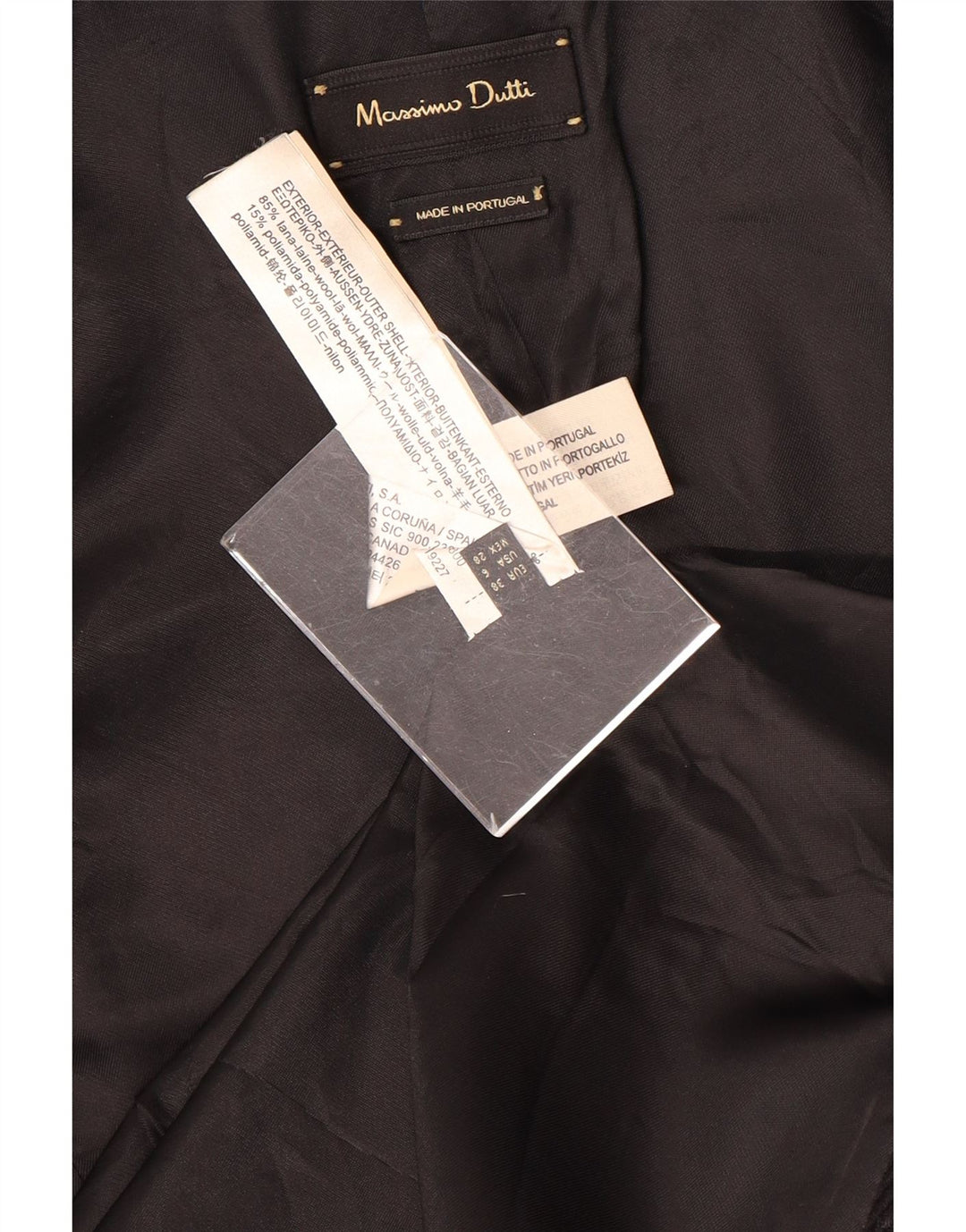 Cappotto doppiopetto da donna Massimo Dutti EU 38 piccolo in lana nera