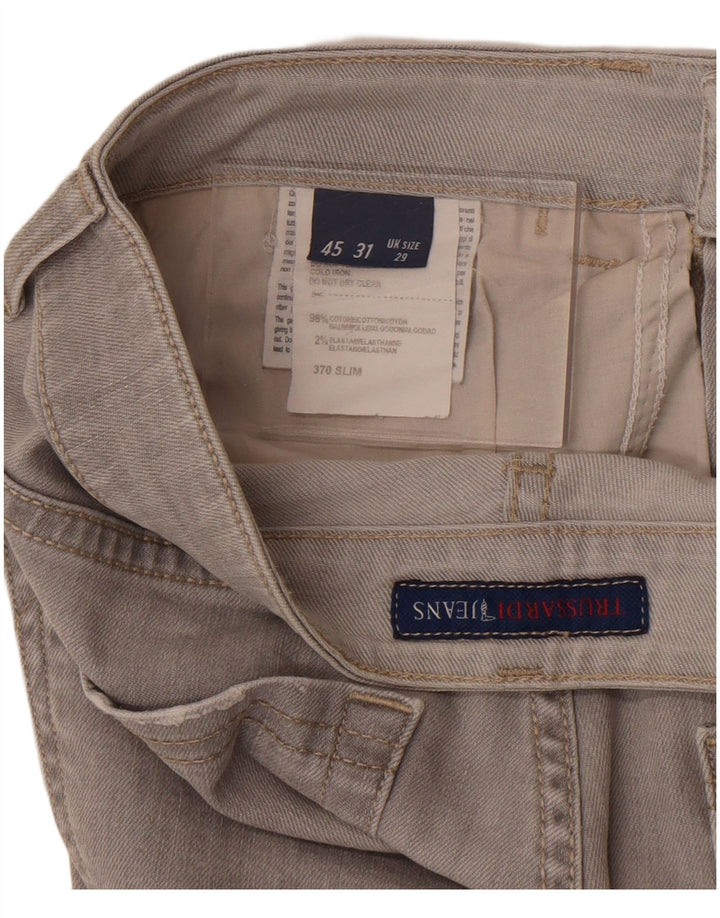 Jeans Slim Uomo Trussardi W29 L30 Cotone Grigio