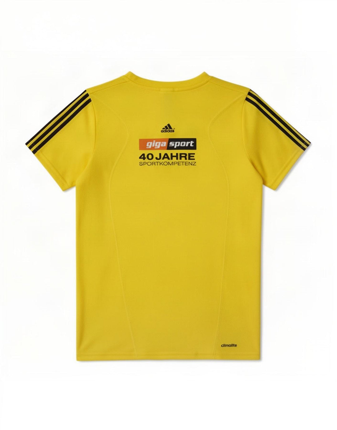 T-shirt grafica Adidas Climalite da donna Top UK 10 Small Giallo Poliestere