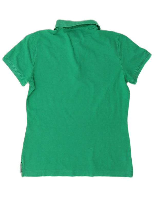Polo da donna Tommy Hilfiger UK 14 cotone verde medio