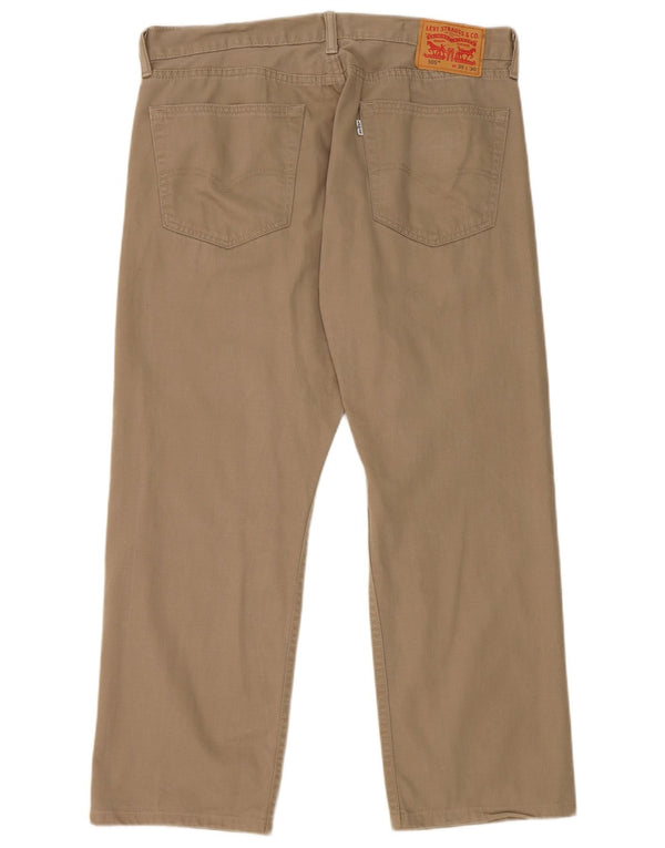 Levi's Uomo 505 Pantaloni casual dritti vestibilità regolare W36 L26 Cotone kaki