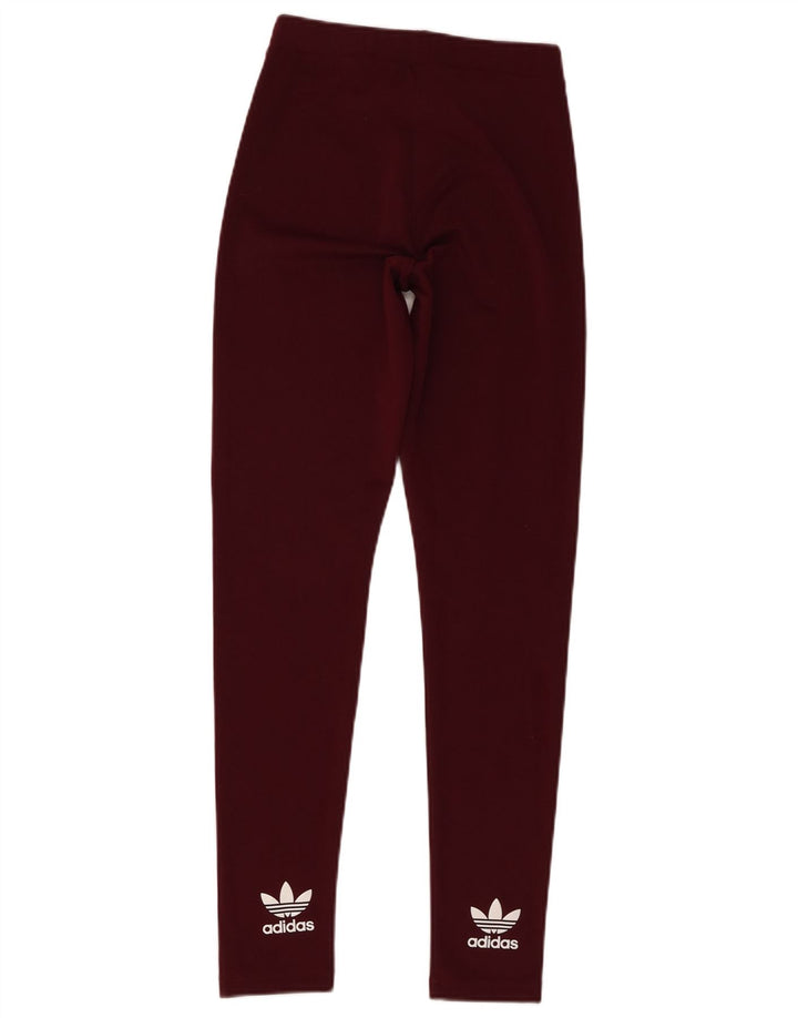 Leggings grafici da donna Adidas UK 8 piccoli bordeaux