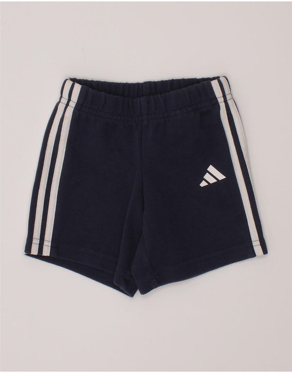 Pantaloncini sportivi Adidas da bambino 9-12 mesi in cotone blu navy