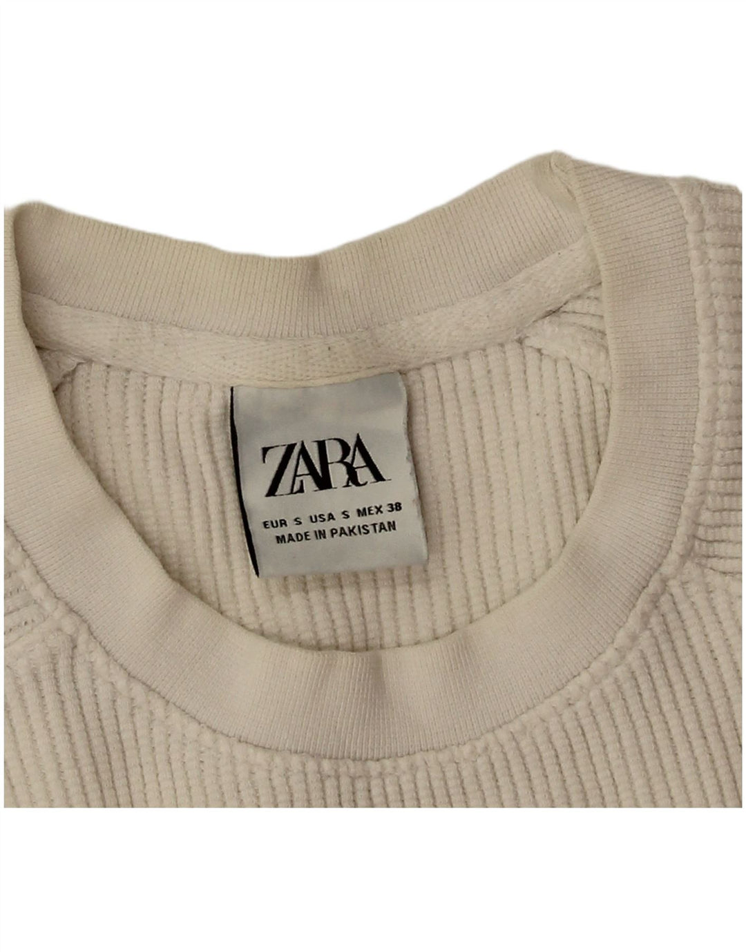 T-shirt oversize da donna Zara UK 10 piccola in cotone bianco