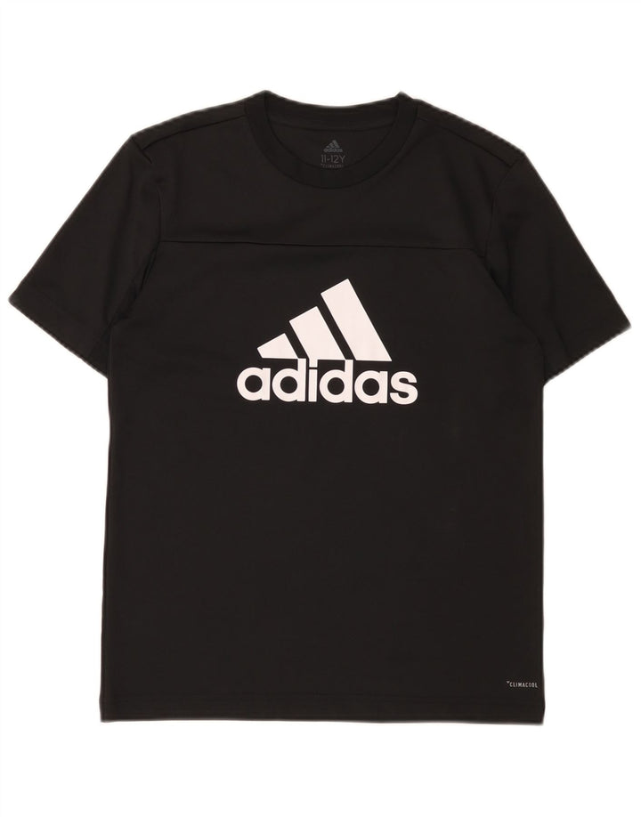 T-shirt grafica Adidas da ragazzo Climacool 11-12 anni in poliestere nero