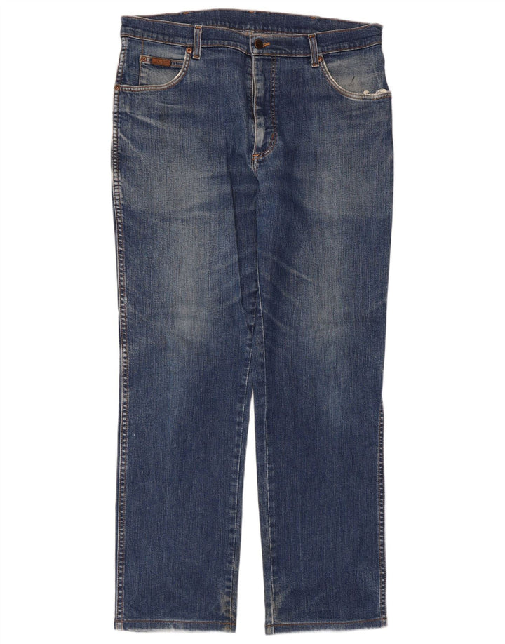 Jeans dritti da uomo Wrangler Texas W38 L32 cotone blu