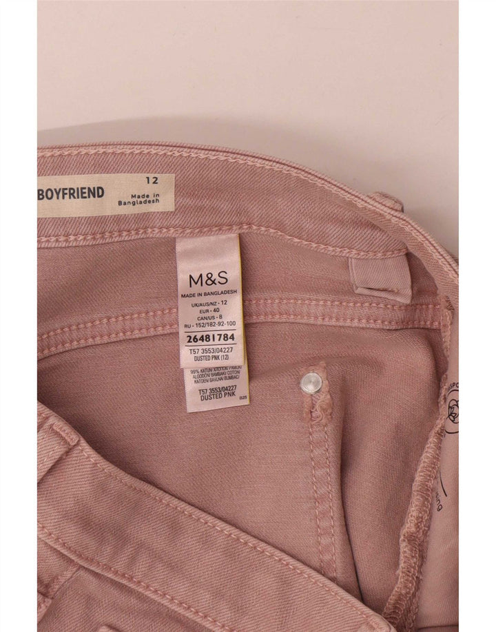Pantaloncini di jeans da donna Marks & Spencer UK 12 medi W30 cotone rosa