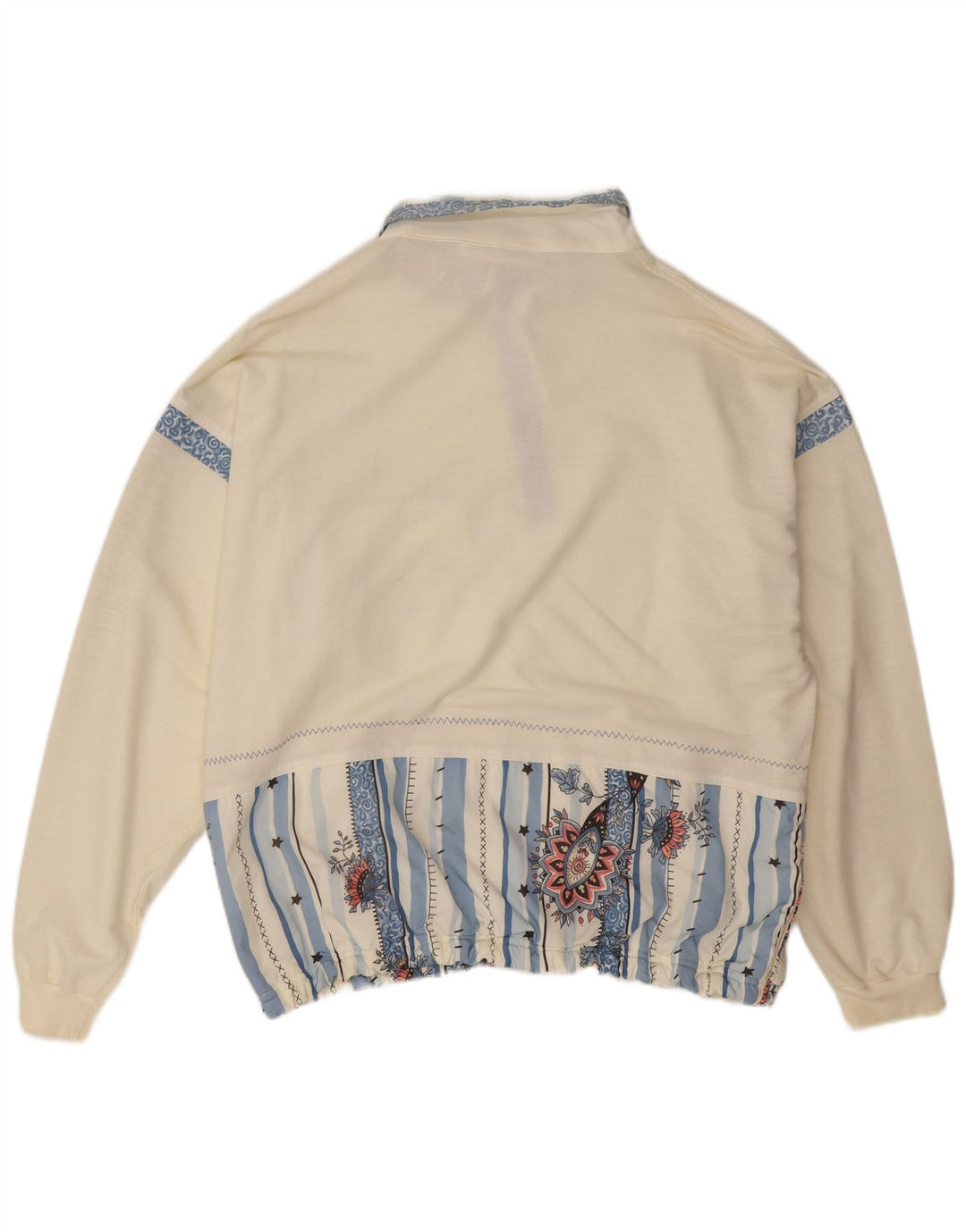 Felpa oversize da donna Canyon, maglione EU 40, medio, bianco sporco, floreale