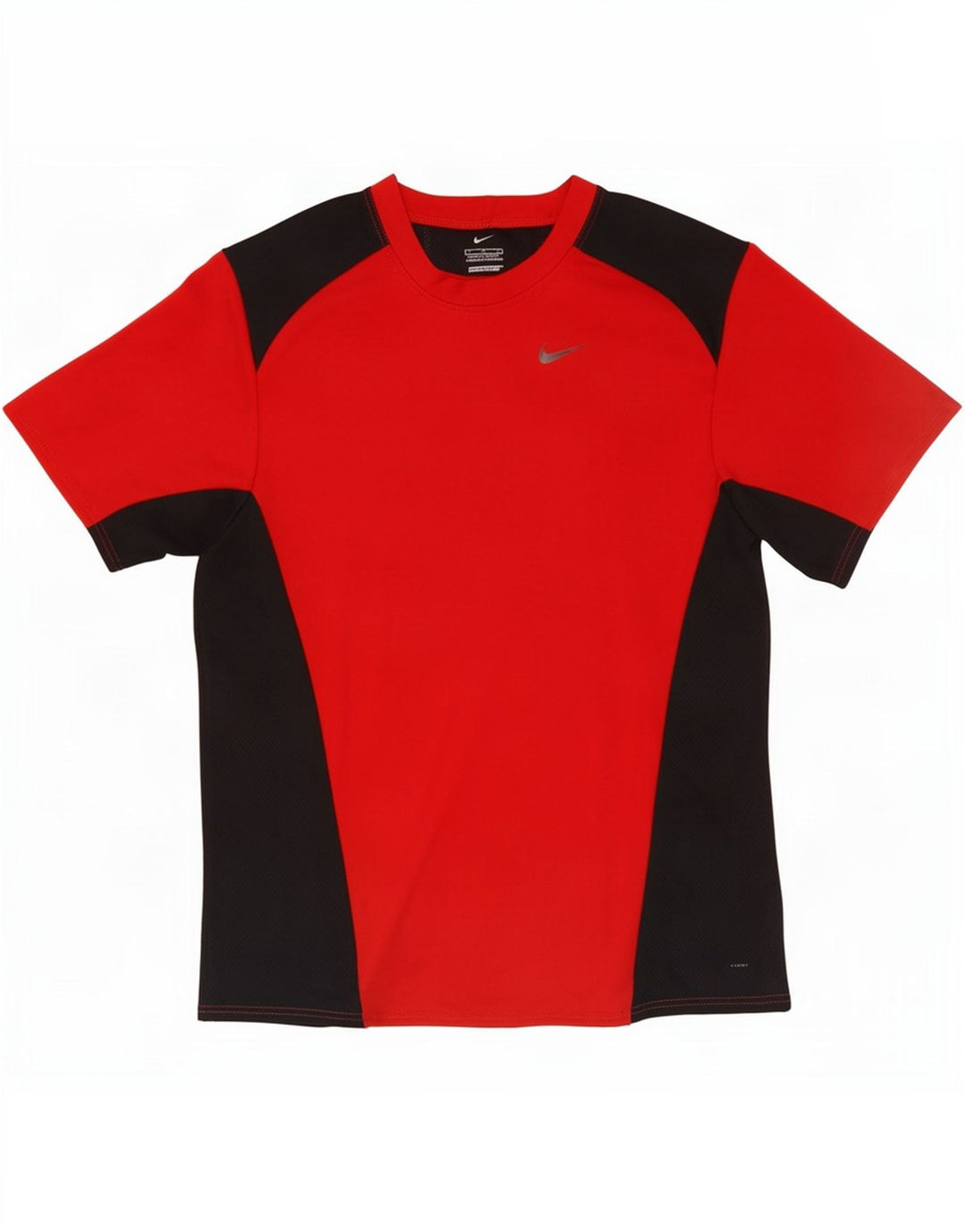 T-shirt Nike Dri Fit da uomo, grande, in poliestere color block rosso