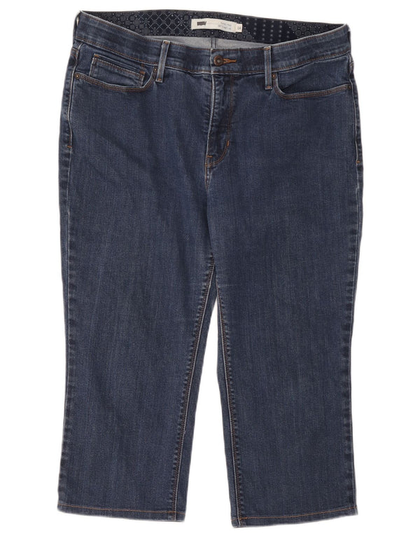 Jeans dritti Capri a vita alta 525 da donna Levi's US 14 XL W34 L20 Blu