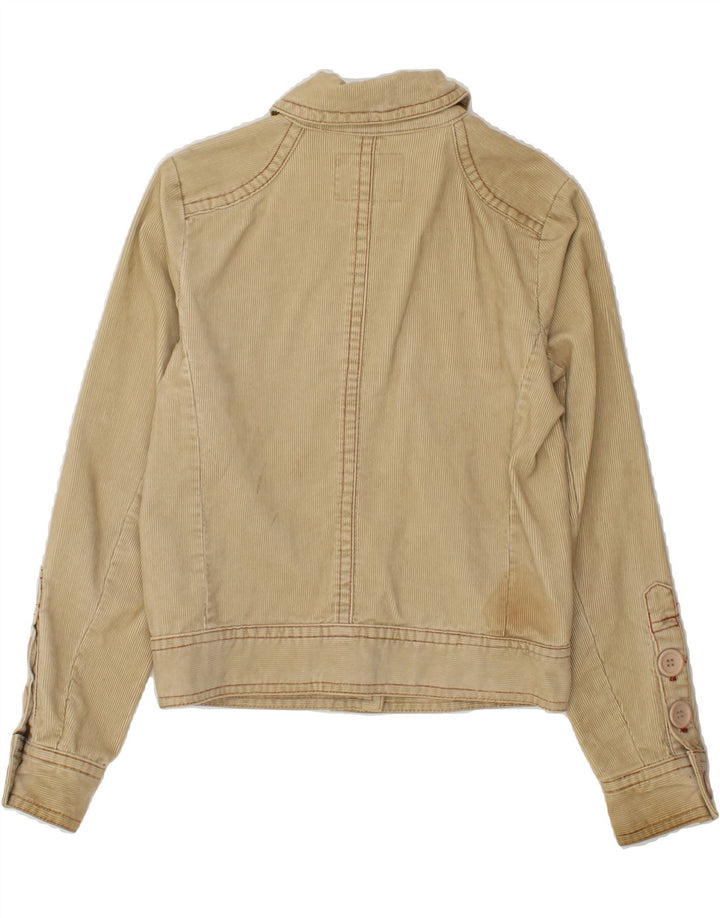 DOROTHY PERKINS Womens Corduroy Jacket UK 8 Small  Beige Cotton Vintage Dorothy Perkins and Second-Hand Dorothy Perkins from Messina Hembry 