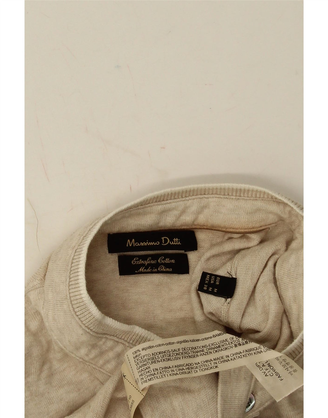 Polo Uomo MASSIMO DUTTI Cotone Beige Medio