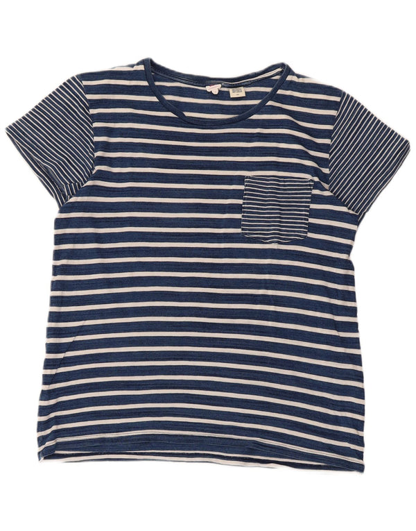T-shirt da donna Levi's Top UK 14 cotone a righe grandi blu