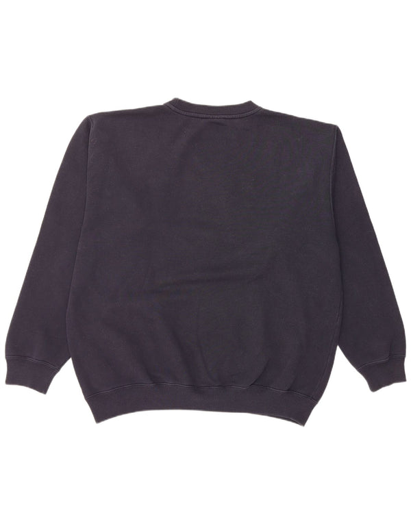 Felpa Reebok da uomo in cotone medio blu navy