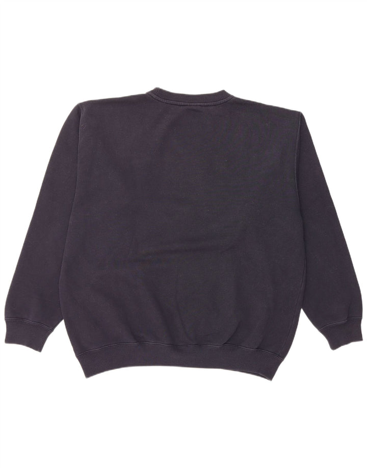 Felpa Reebok da uomo in cotone medio blu navy