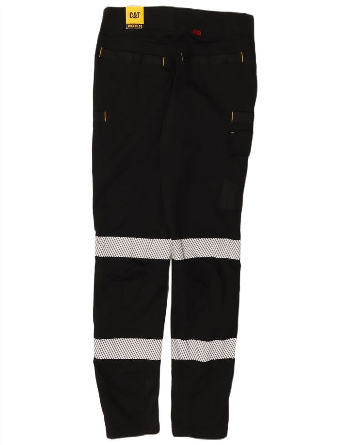 Pantaloni cargo dritti da uomo CAT W30 L32 in cotone color block nero
