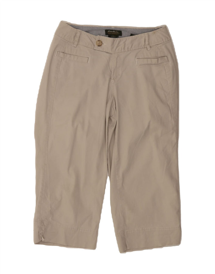EDDIE BAUER Womens Blakely Fit Capri Trousers US 6 Medium W28 L19 Beige Vintage Eddie Bauer and Second-Hand Eddie Bauer from Messina Hembry 