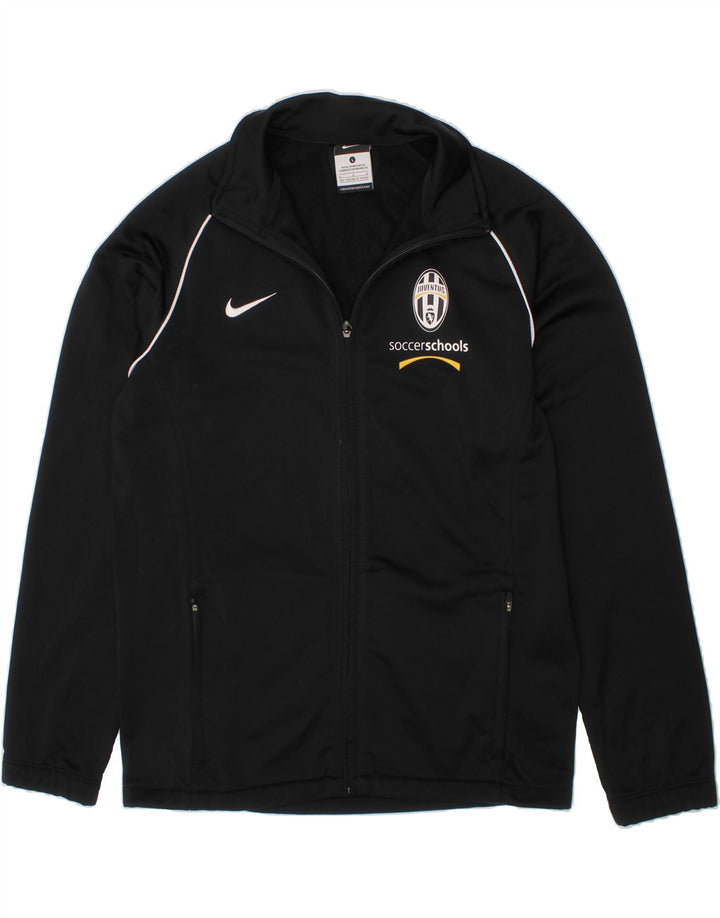 NIKE Boys Juventus Tracksuit Top Jacket 12-13 Years Black Polyester Vintage Nike and Second-Hand Nike from Messina Hembry 