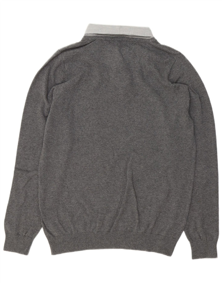 Maglione a collo alto da uomo Marks & Spencer piccolo in cotone grigio