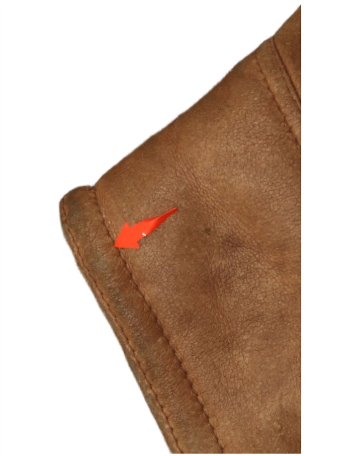 Giacca in shearling da uomo VINTAGE UK 36 Piccolo shearling marrone