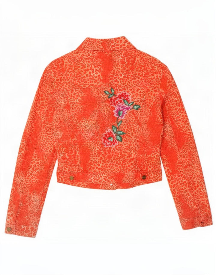 Giacca Jeans Donna Blumarine IT 40 Small Red Stampa Animalier