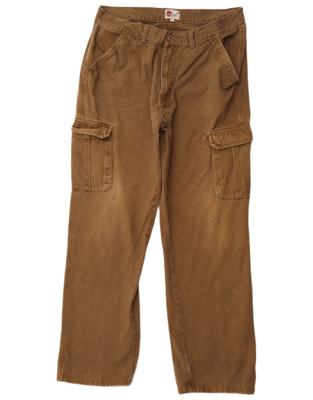 Pantaloni cargo dritti da uomo VINTAGE EU 52 XL W36 L30 cotone kaki