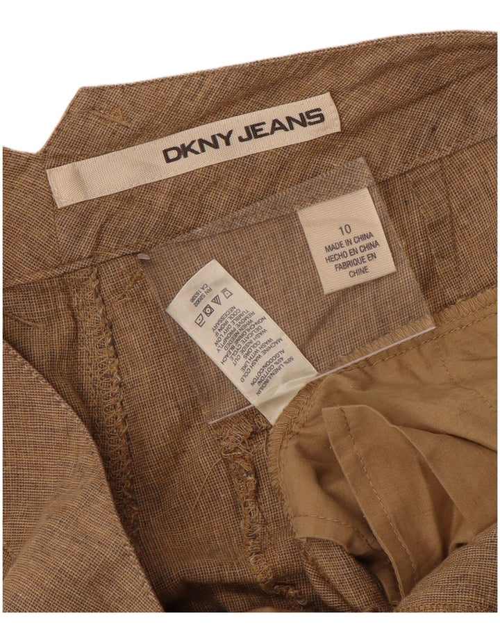 Pantaloncini casual da donna DKNY US 10 Large W34 Lino marrone