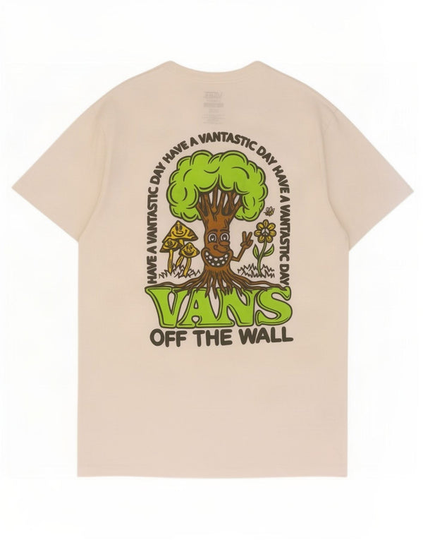 T-shirt grafica da uomo con vestibilità classica Vans, cotone bianco medio