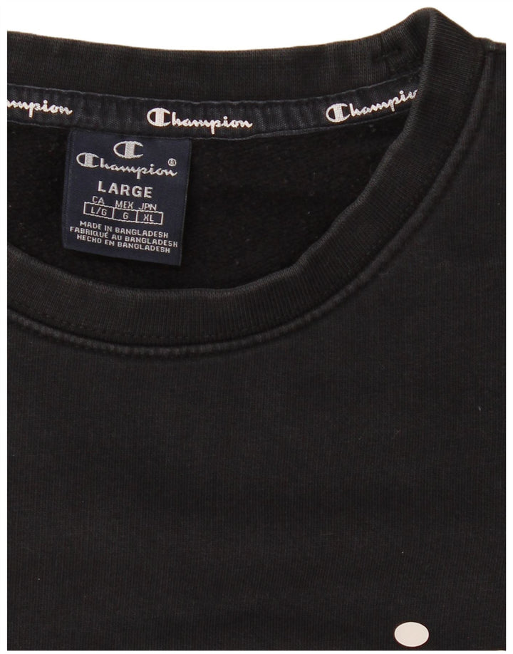 CHAMPION Felpa con grafica da uomo Maglione grande in cotone blu navy