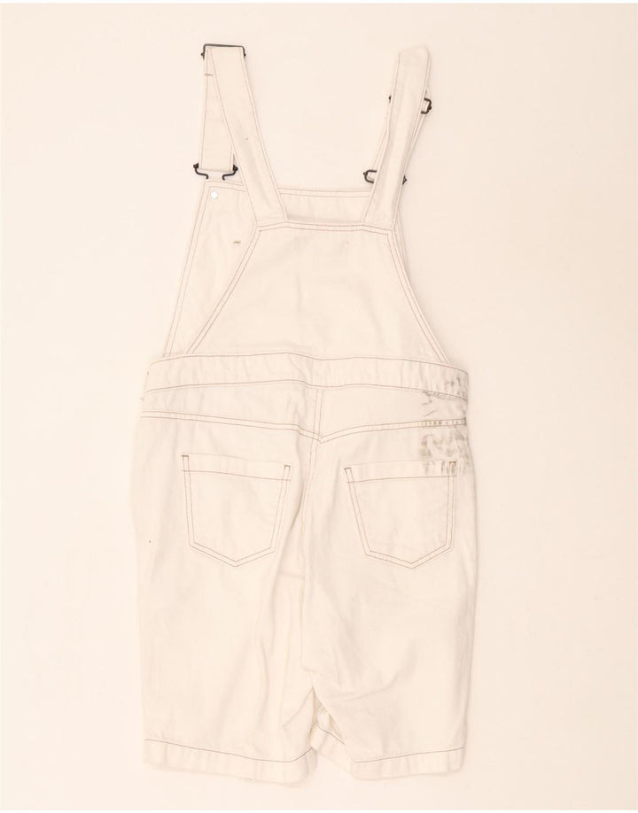 Pantaloncini salopette da donna White Stuff UK 8 piccoli W30 cotone bianco
