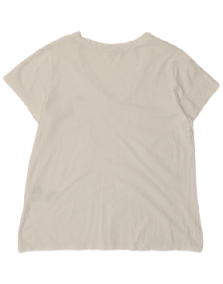 T-shirt da donna Levi's Top UK 14 grande cotone bianco