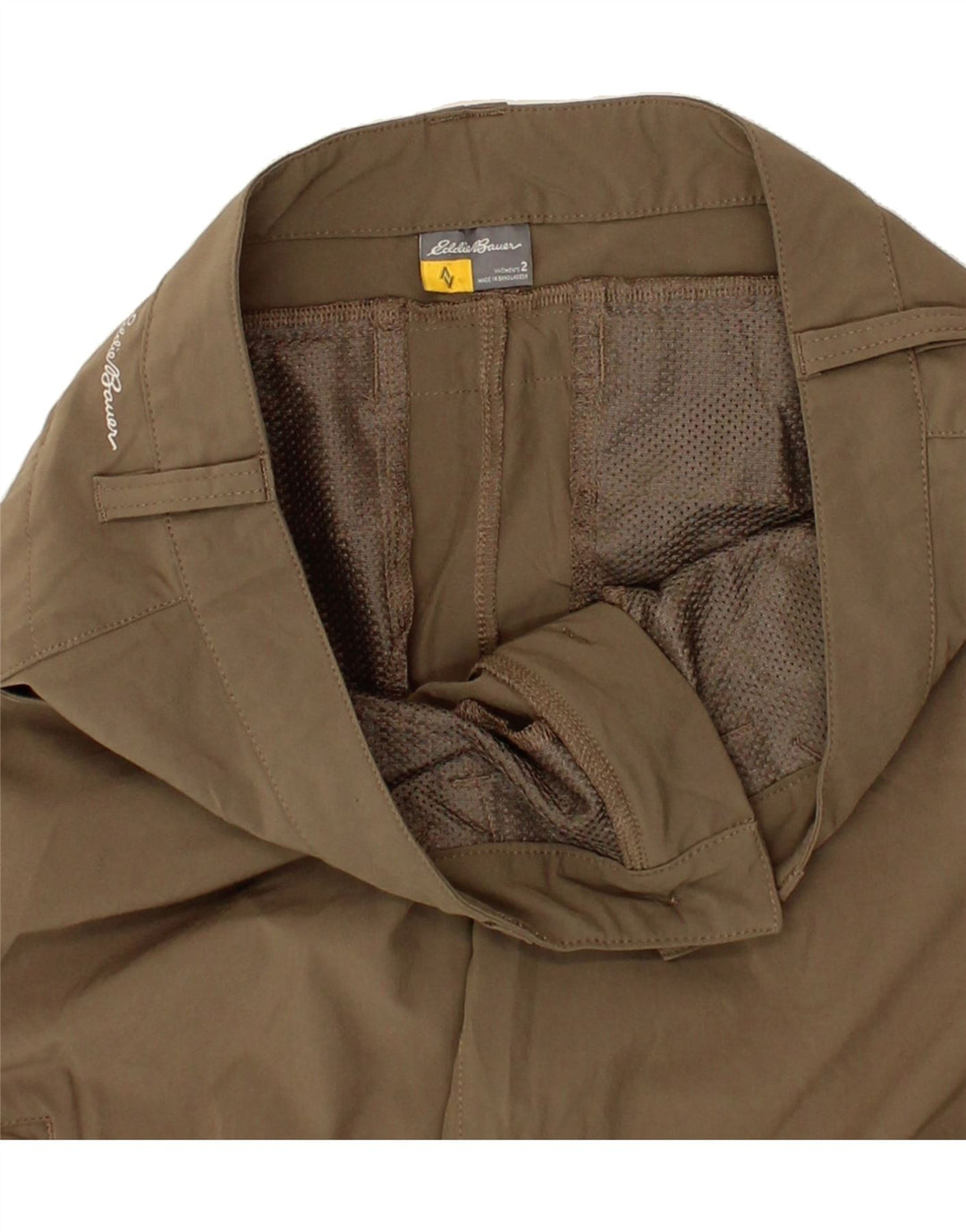 EDDIE BAUER Womens Straight Cargo Trousers US 2 XS W32 L32 Brown Polyester Vintage Eddie Bauer and Second-Hand Eddie Bauer from Messina Hembry 