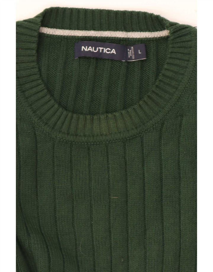Maglione maglione girocollo da uomo Nautica grande verde