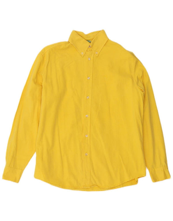 Camicia Bambino BENETTON 11-12 Anni XL Cotone Giallo