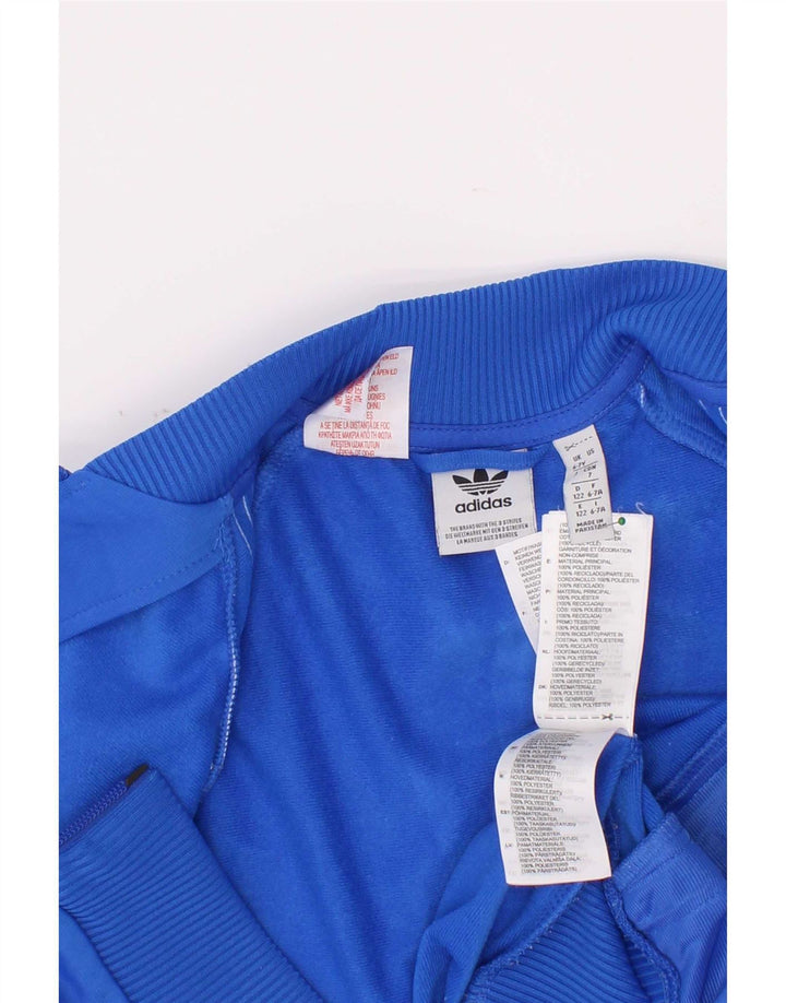 Giacca Top della tuta da ragazzo Adidas 6-7 anni in poliestere blu