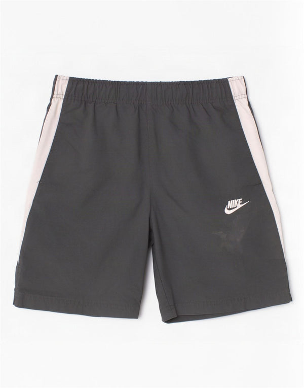 Pantaloncini sportivi Nike da ragazzo 12-13 anni Large in poliestere color block grigio