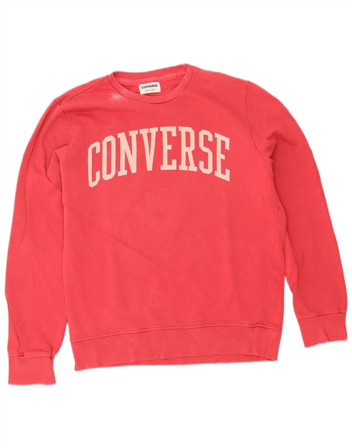 Converse Felpa grafica da uomo Maglione grande cotone rosa