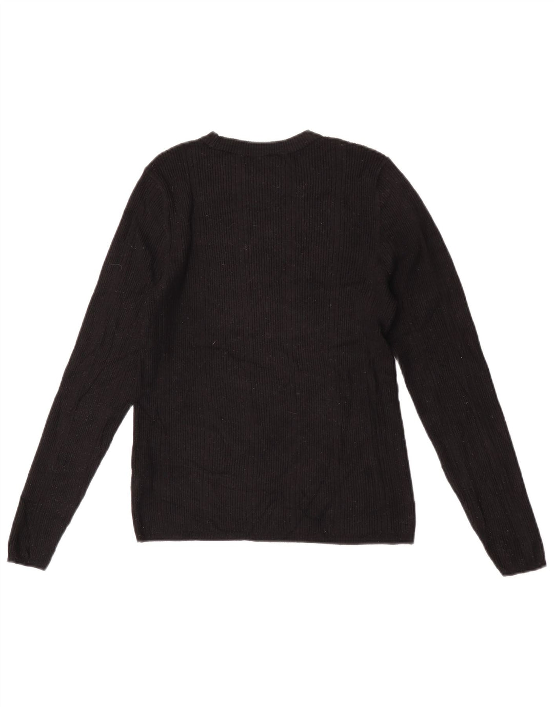 Maglione da donna Marks & Spencer con scollo a barca UK 12 Viscosa nera media